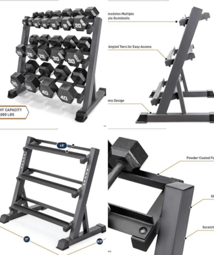 Home Gym with Dumbbell Rack